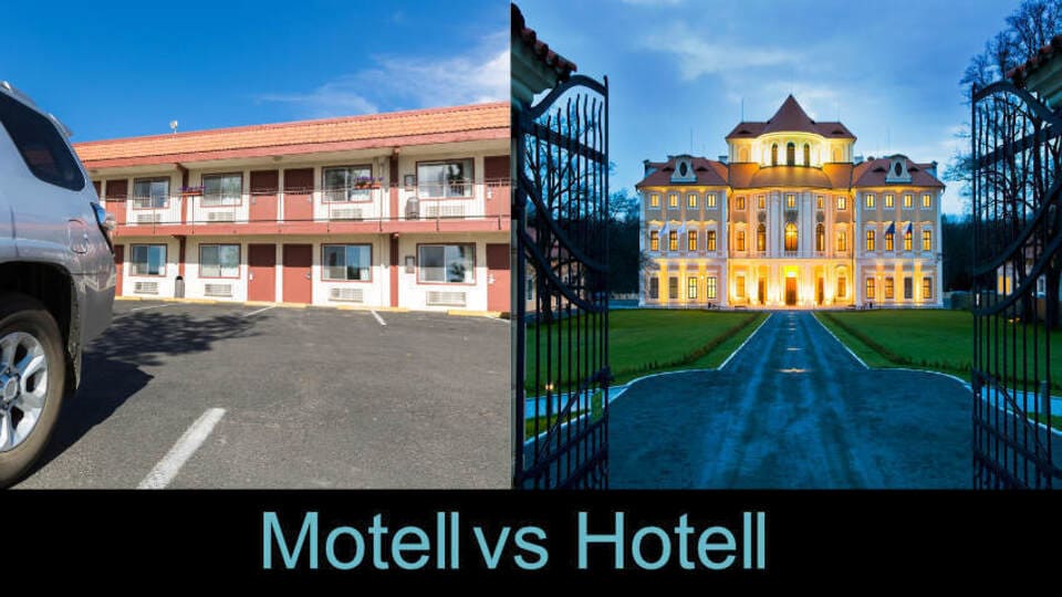 Vad är skillnaden mellan ett hotell och ett motell